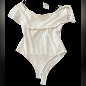 Forever 21, bodysuit, white, size L